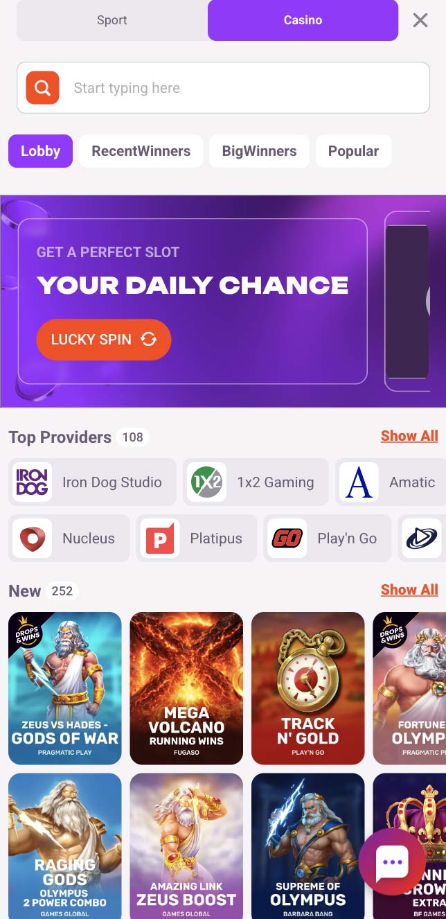 TonyBet mobile screenshot